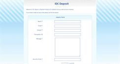 Desktop Screenshot of idcdeposit.com