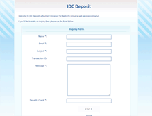 Tablet Screenshot of idcdeposit.com
